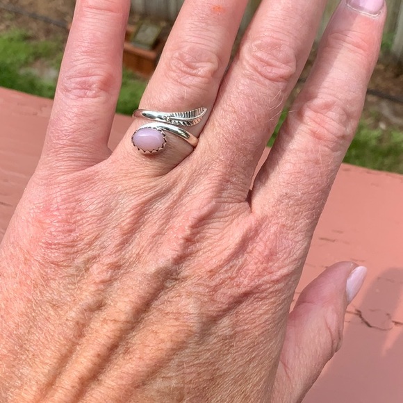 BOUTIQUE ROSE QUARTZ 925 STERLING SILVER RING, 6 - Picture 8 of 11